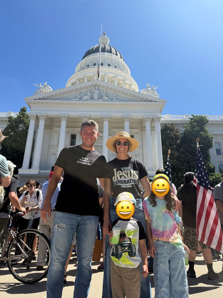 My family in front of the California State Capitol
