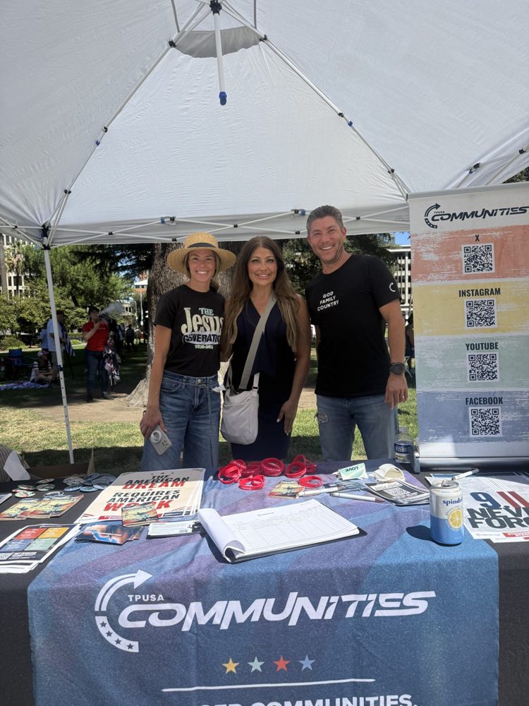 The TPUSA Communities booth at the rally