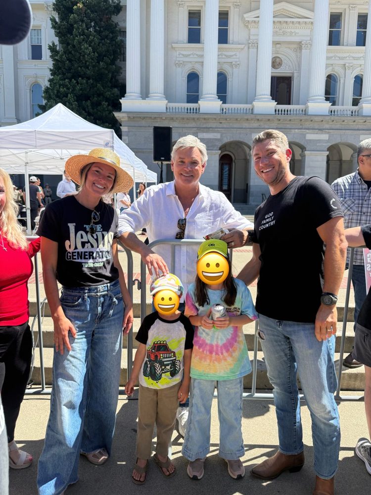 My family with Pastor Jack Hibbs in front of the Capitol